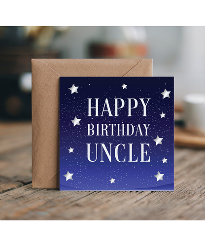 Navy and Gold happy birthday Uncle