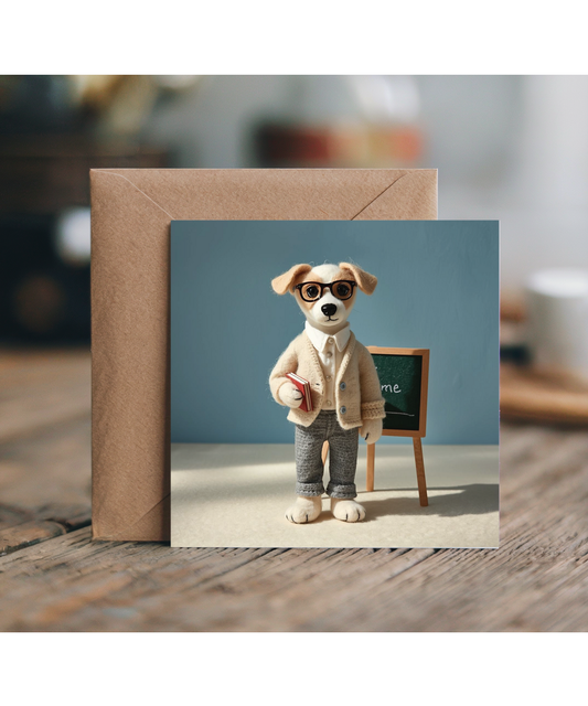 2D felt style dog teacher