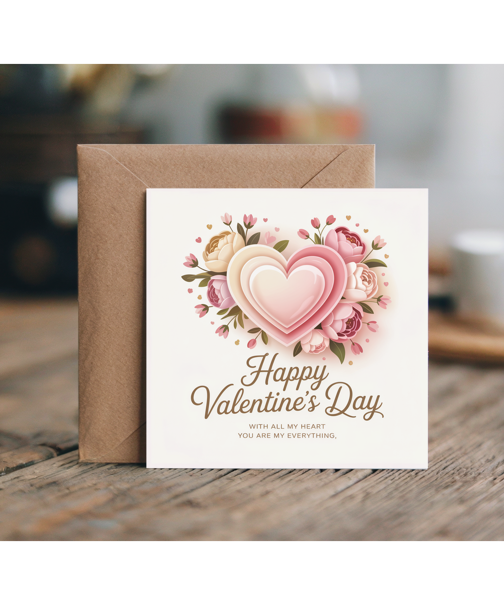 Happy Valentine's Day, with all my heart you are my everything
