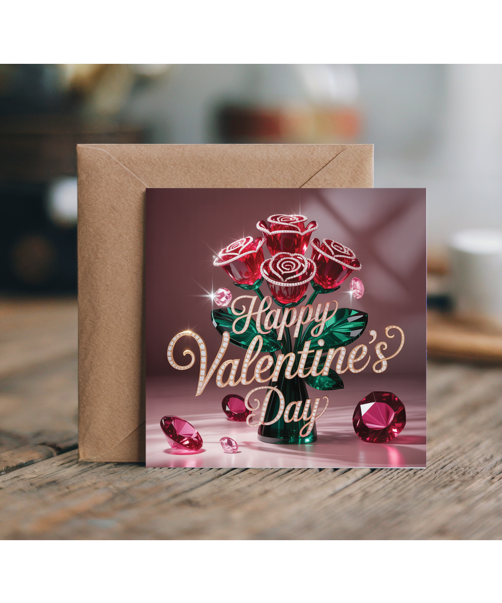Happy Valentine's day Glass roses