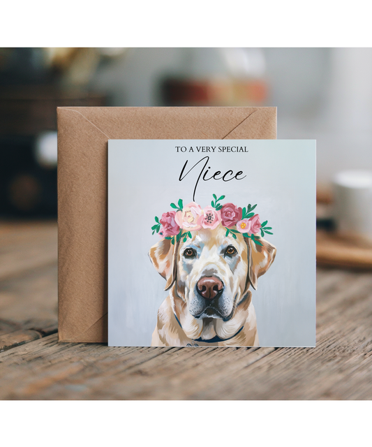 Flower crown dog to a very special Niece