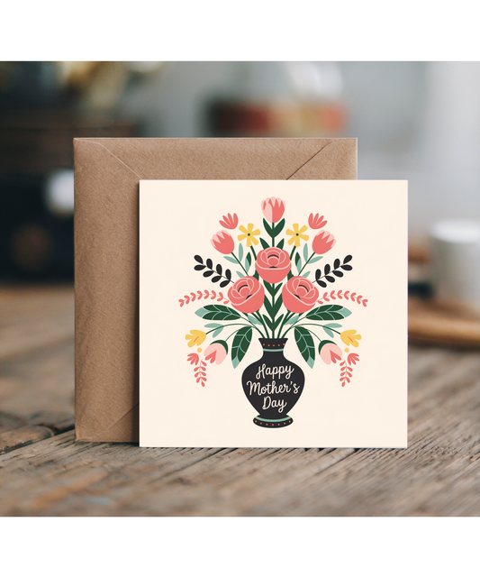 Happy Mothers Day Flowers in Vase