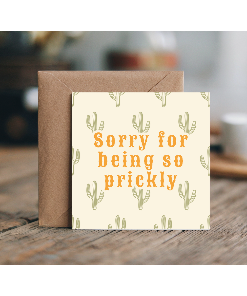 Sorry for being so prickly