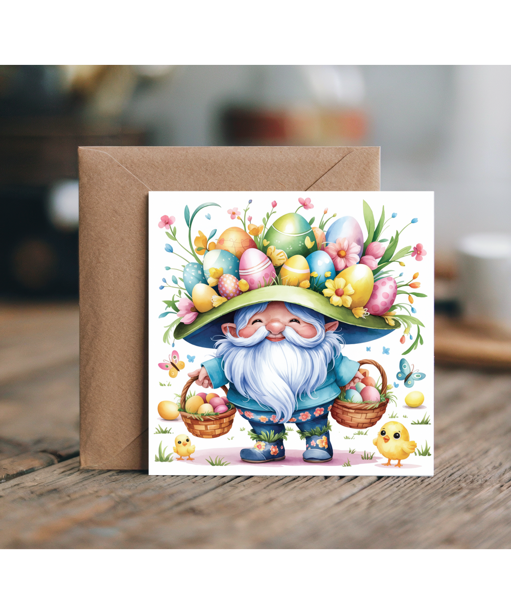 Happy Easter card gonk gnome