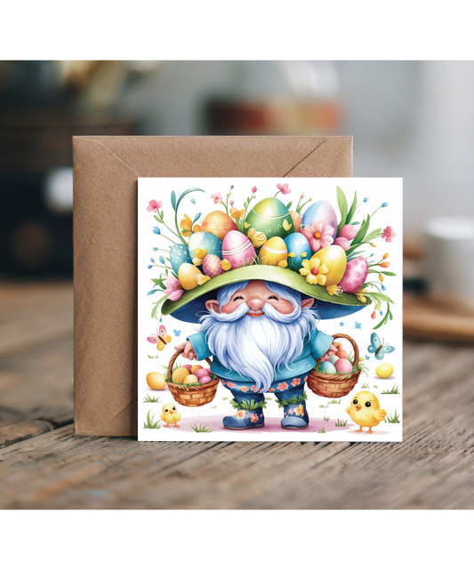 Happy Easter card gonk gnome