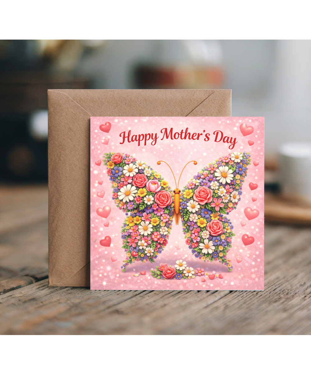 Happy Mother's day butterfly flowers