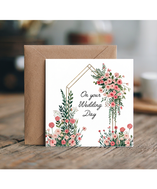 To the Bride and Groom Card on Your Wedding Day