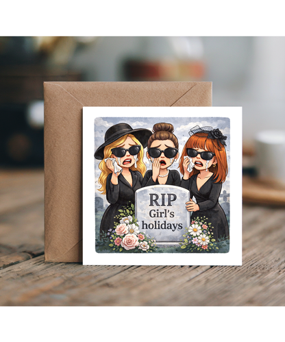 RIP girl holidays funny cartoon engagement wedding