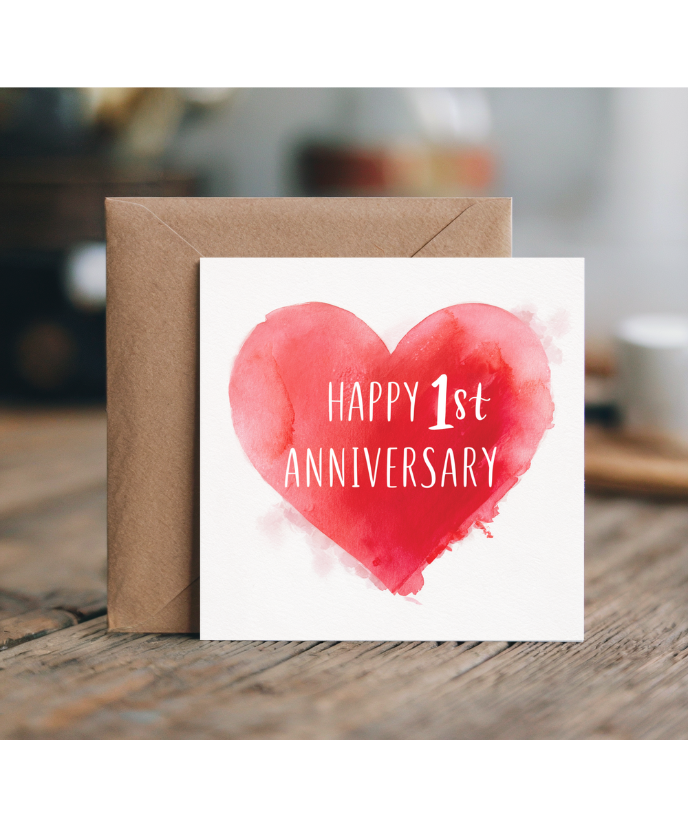 Happy 1st Anniversary waterside heart