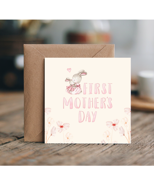First Mother's Day Pink bunny