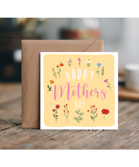 Happy Mothers Day Spring Flowers