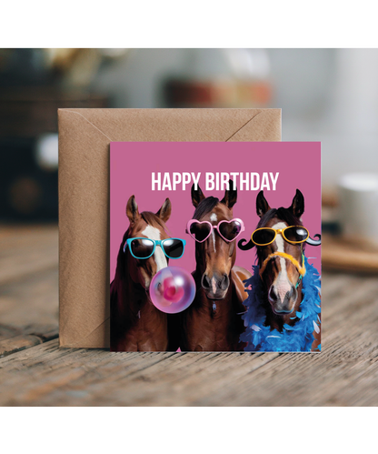 Happy Birthday Party Horses