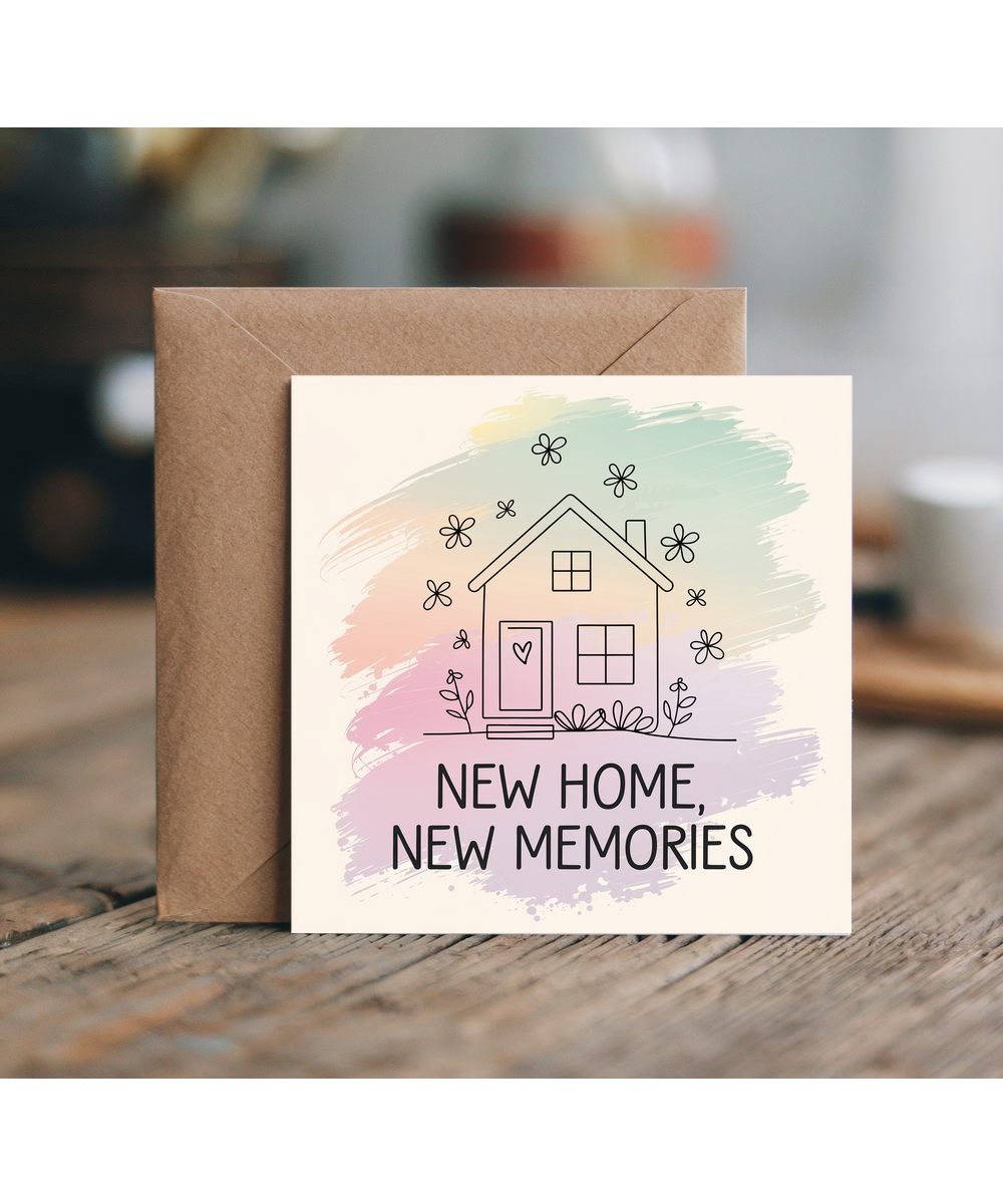 New House Card New Home, New Memories