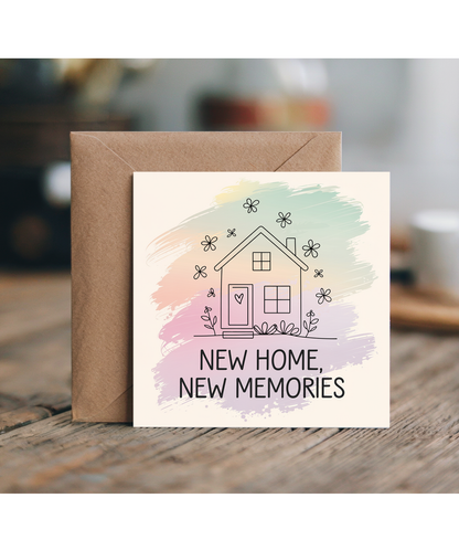 New House Card New Home, New Memories