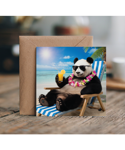 Panda on the beach