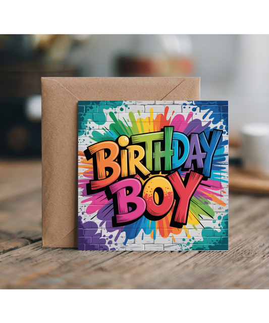 Graffiti Street Art Happy Birthday Card for Men Boys Brother Son Grandson Nephew