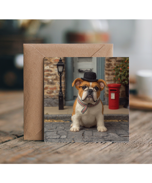 2D felt style british bulldog