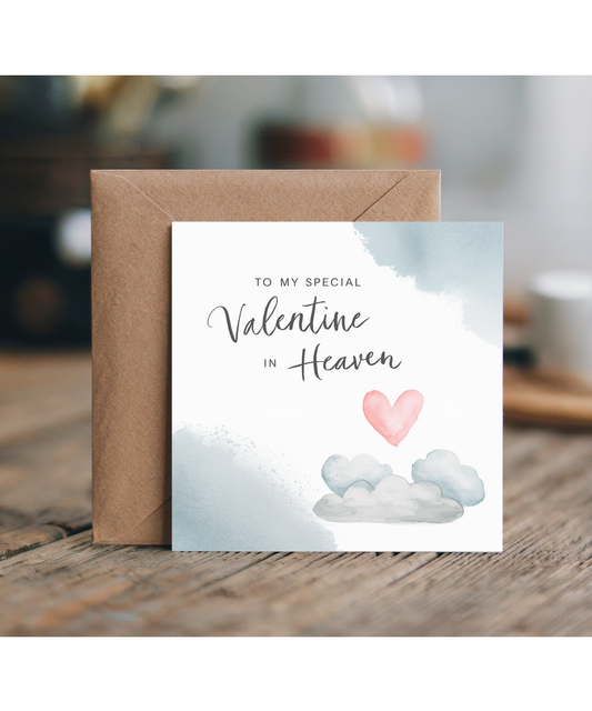 To My Special Valentine in Heaven Memorial Card for Loved Ones