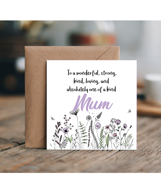 Birthday Card Special Message for a Wonderful Mum