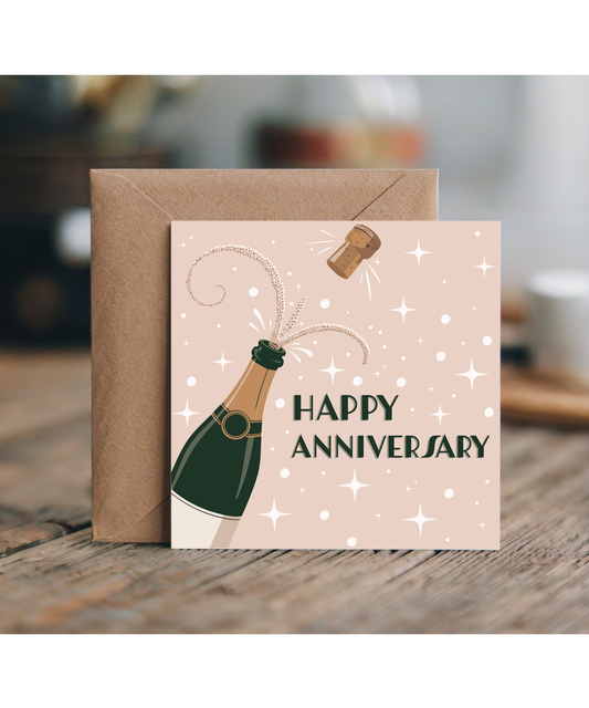 happy anniversary champagne pop