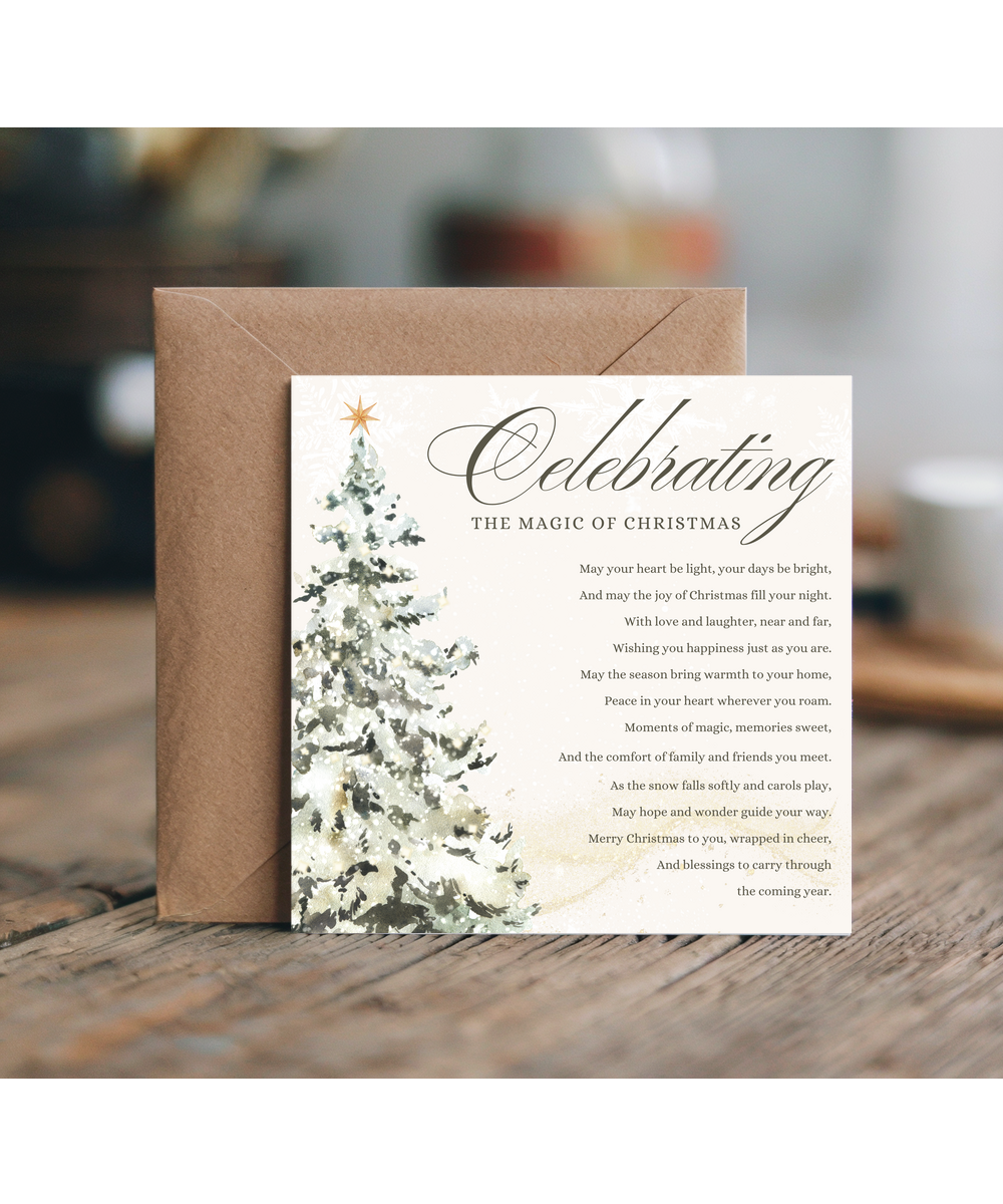 Celebrating the magic of Christmas, touching verse