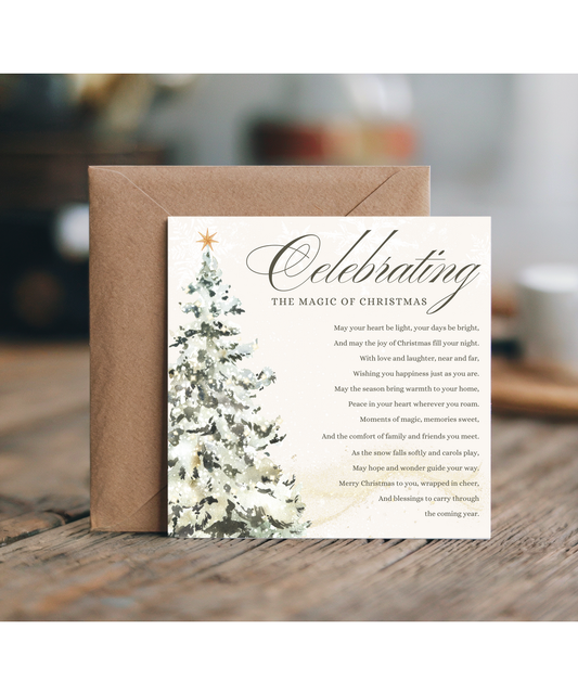 Celebrating the magic of Christmas, touching verse