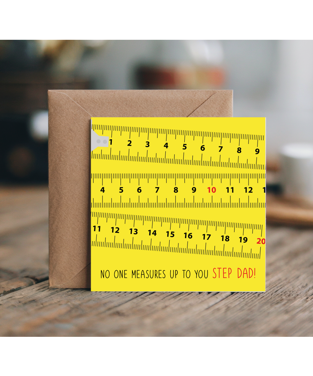 Birthday Fathers Day Card No One Measures Up To You Step Dad