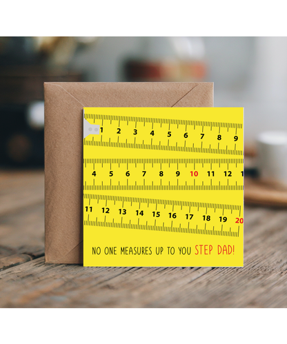 Birthday Fathers Day Card No One Measures Up To You Step Dad