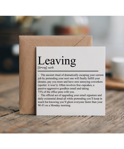leaving definition