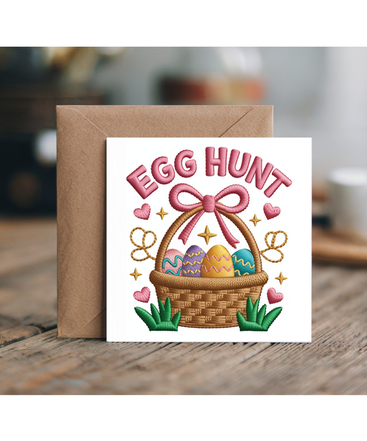 Embroidered style easter egg hunt
