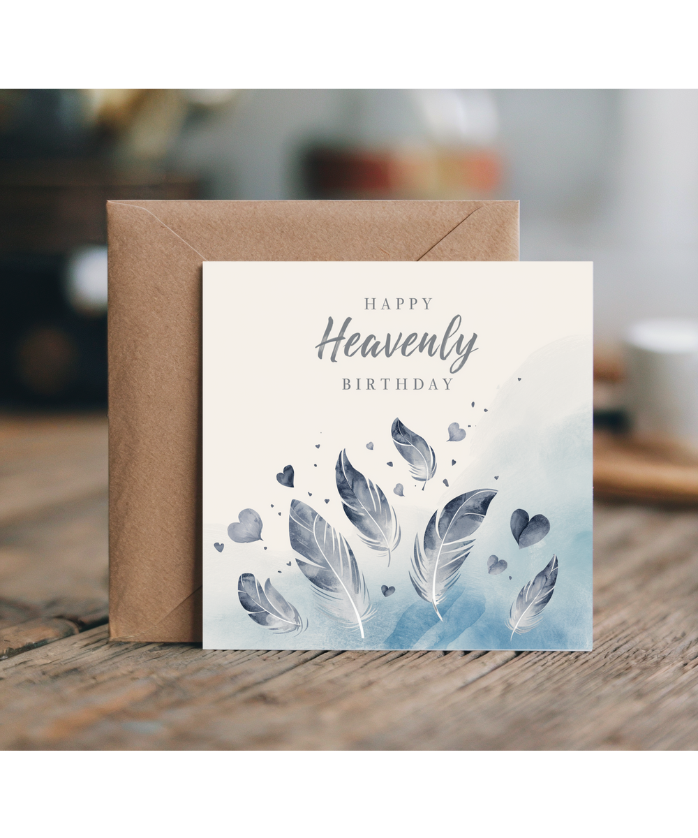 Happy Heavenly Birthday Card for Loved Ones Place of Rest