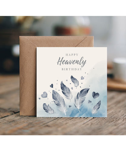 Happy Heavenly Birthday Card for Loved Ones Place of Rest