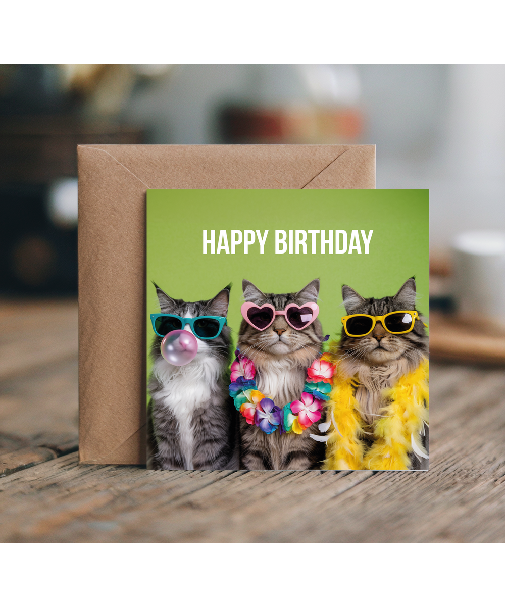 Happy Birthday Party Cats