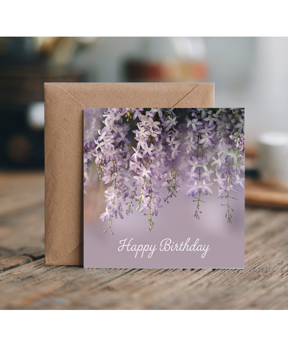 Happy Birthday Card For her Lilac wisteria for Grandma