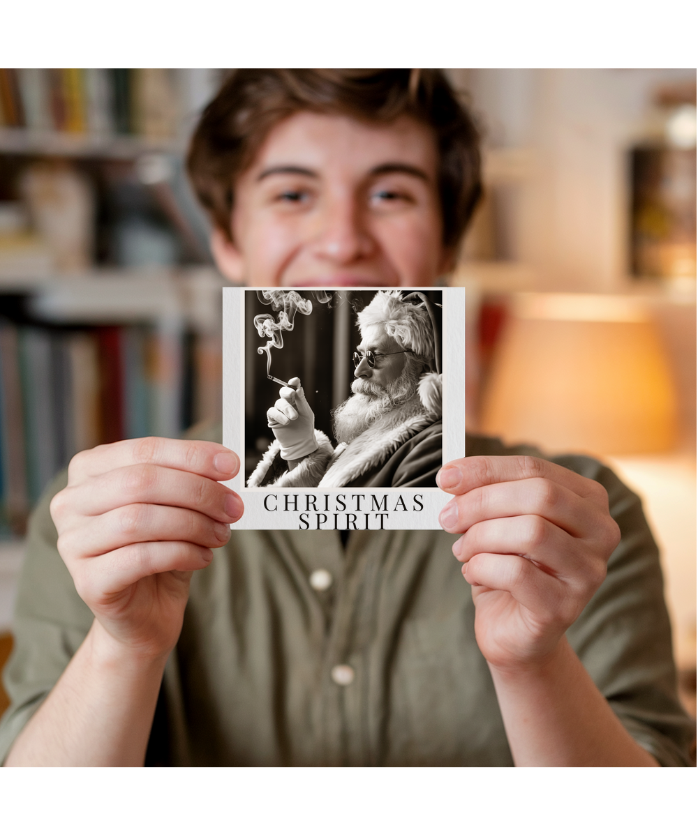 Funny Christmas santa old hollywood style spirit