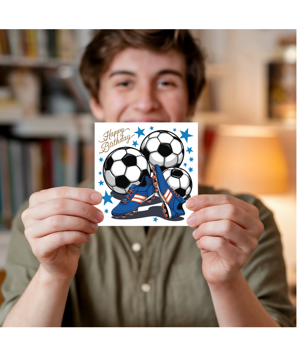 happy birthday Football Boots, Balls and Stars