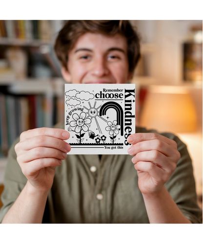 Remember choose kindness positive affirmation flowers