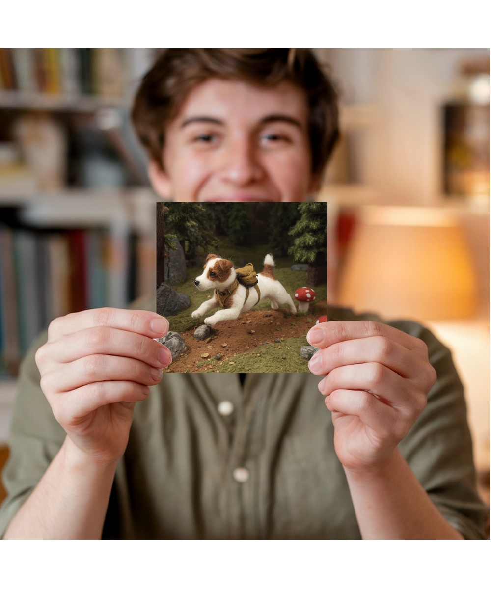 2D felt style Jack Russel explorer
