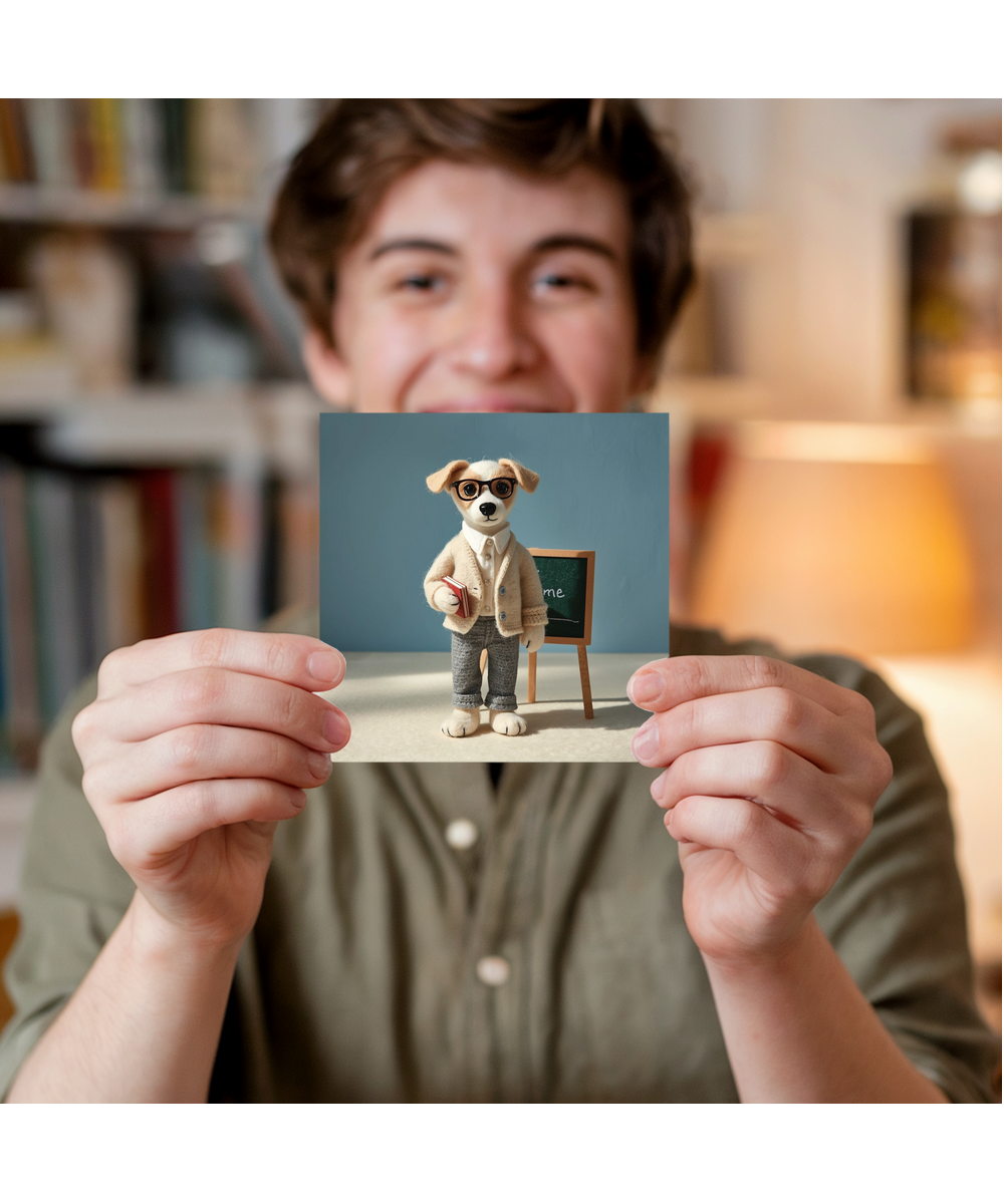 2D felt style dog teacher