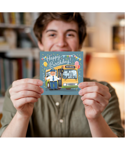 Happy Birthday Card for a Wonderful Bus Driver