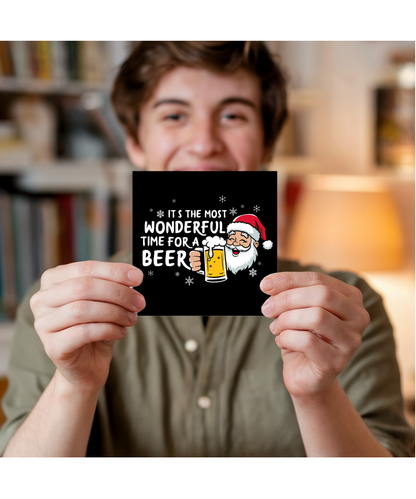 Funny Christmas Card for Dad The Most Wonderful Time for a Beer