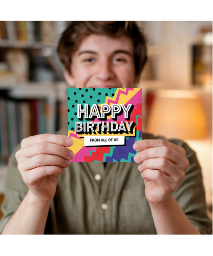 Happy Birthday Card from All of Us for a Work Colleague