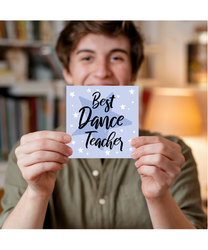 Teacher Thank You Card Star Design Best Dance Teacher