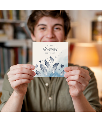 Happy Heavenly Birthday Card for Loved Ones Place of Rest