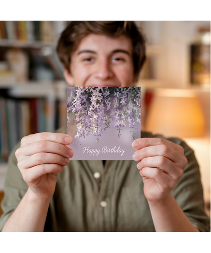 Happy Birthday Card For her Lilac wisteria for Grandma