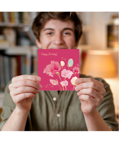 Elegant Floral Birthday Card for Partner Wife Mum Grandma