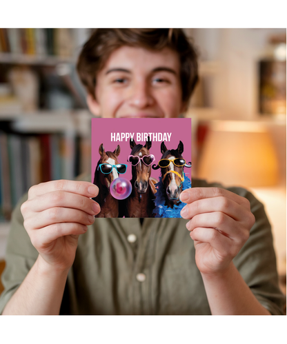 Happy Birthday Party Horses