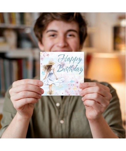 Happy Birthday card seaside