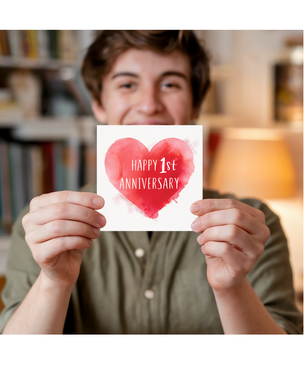Happy 1st Anniversary waterside heart