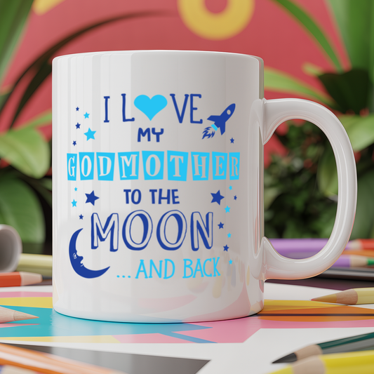 I Love My Godmother to the Moon and Back (Blue)